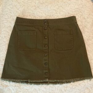 Madewell Green Cotton Skirt